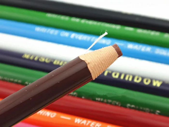 3 шт. Япония Mitsubishi Uni 7600 рулон бумажной промышленности масляные мелки карандаш Тип окружающей среды ручной разрыв 12 цветов на выбор