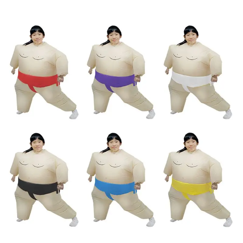 Najtaniej Zapaśnik Sumo nadmuchiwany kostium garnitur wysadzić strój Cosplay Halloween sukienka na karnawał dla dziewczynek chłopcy mężczyzna kobieta