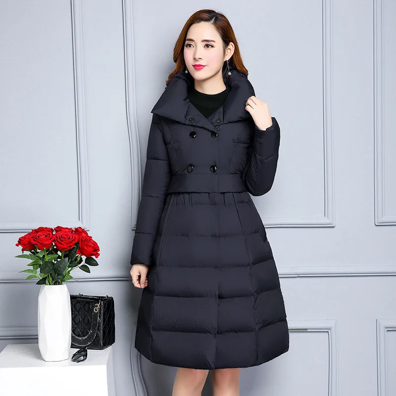 

2019 Winter Korean-style Fashion New Style Multi-color Selectable Slim Fit Slimming Mid-length down Jacket Cotton-padded Clothes
