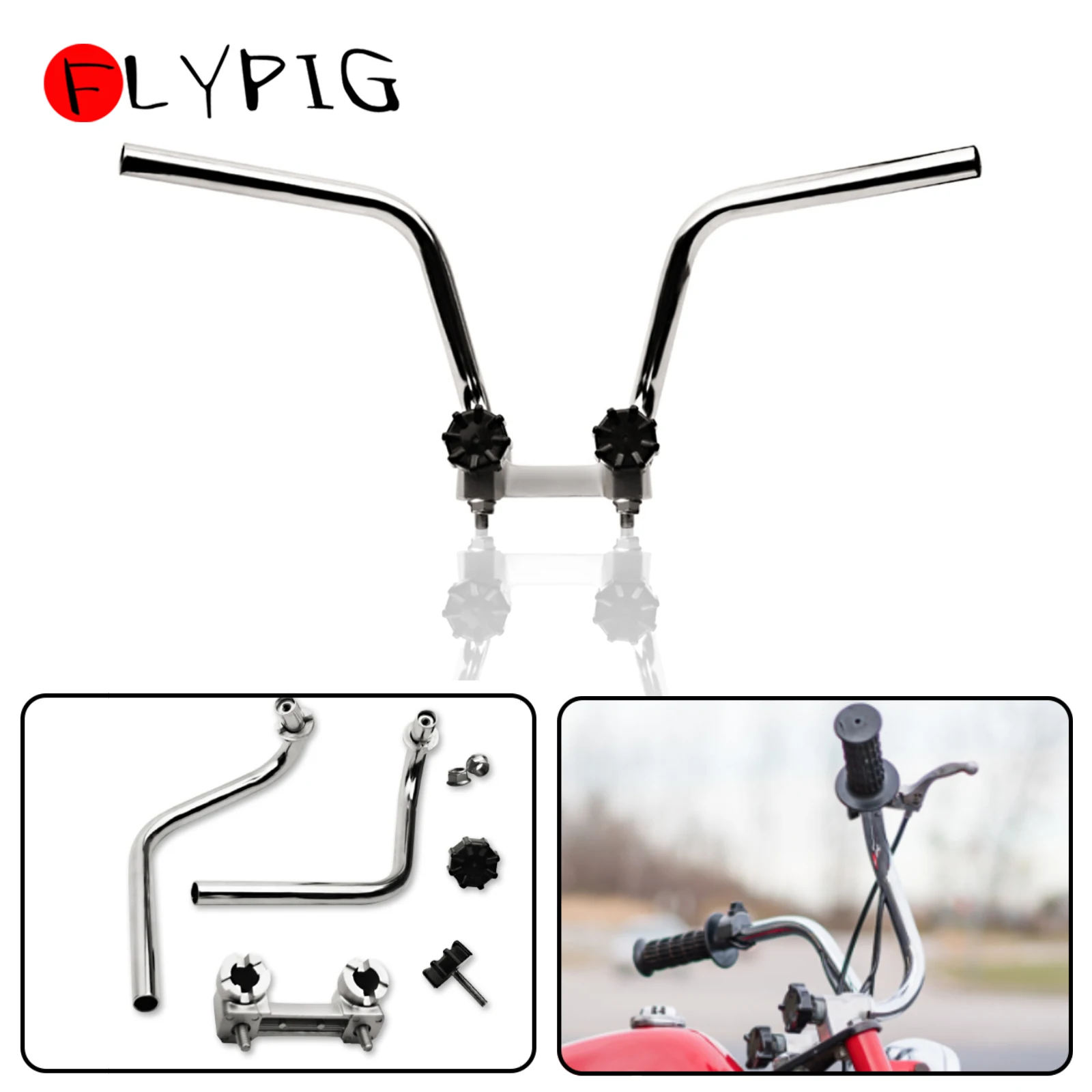 

FLYPIG Motorcycle Handlebar Splitter Handle Bar for Honda CT70 Z50 Z50J Monkey Replica Z50R G50F for Golf 50 Monkey Bike Parts