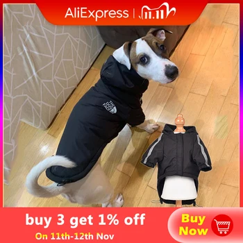 

Pet Dog Clothes Puppy Coat Winter Warm Jacket Waterproof Reflective Plus Velvet Thickening Casual Apparel for Pets Dogs Animals+