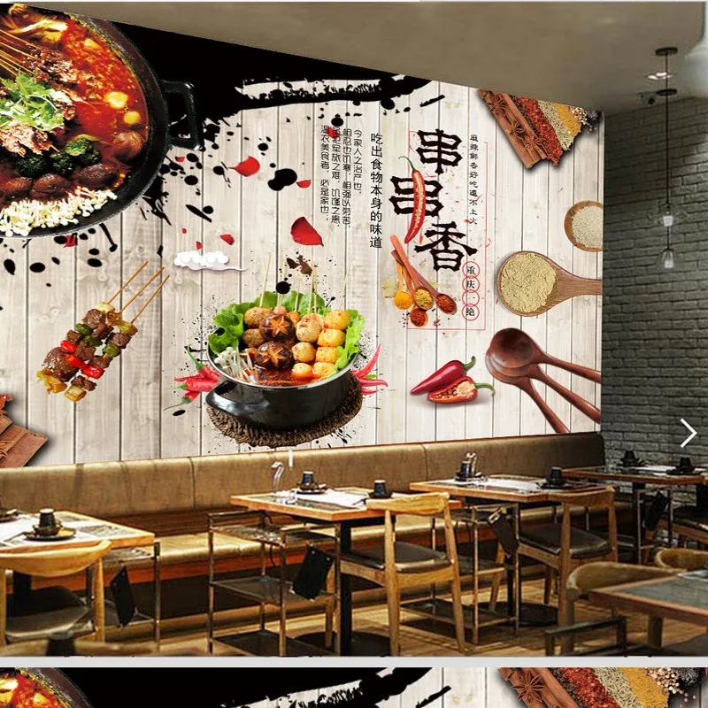 

Dropship Dropship Custom Wallpapers Chinese Cuisine Restaurant Ethnic Customs Theme Buffet Wallpaper For Walls 3 D