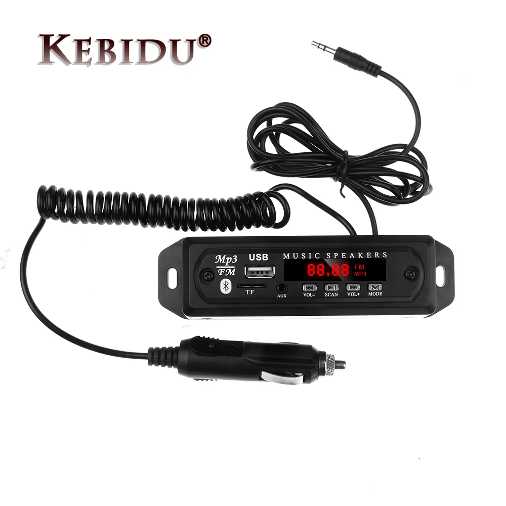 

kebidu 12V Wireless Bluetooth MP3 Decoding Board Module Car Radio USB MP3 Player TF Card USB FM Remote Decoding Board Module