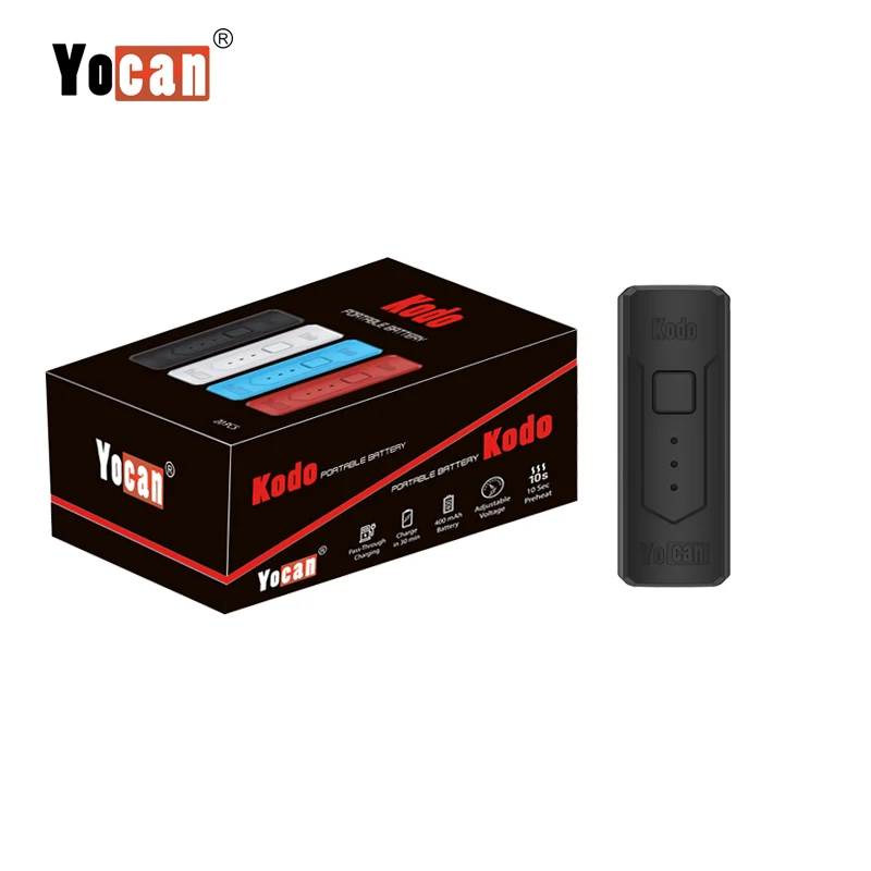 Оригинал YOCAN Kodo Vape Box Mod 400 мАч батарея Регулируемое напряжение батарейные блоки электронных сигарет для 510 Распылитель на резьбе испаритель