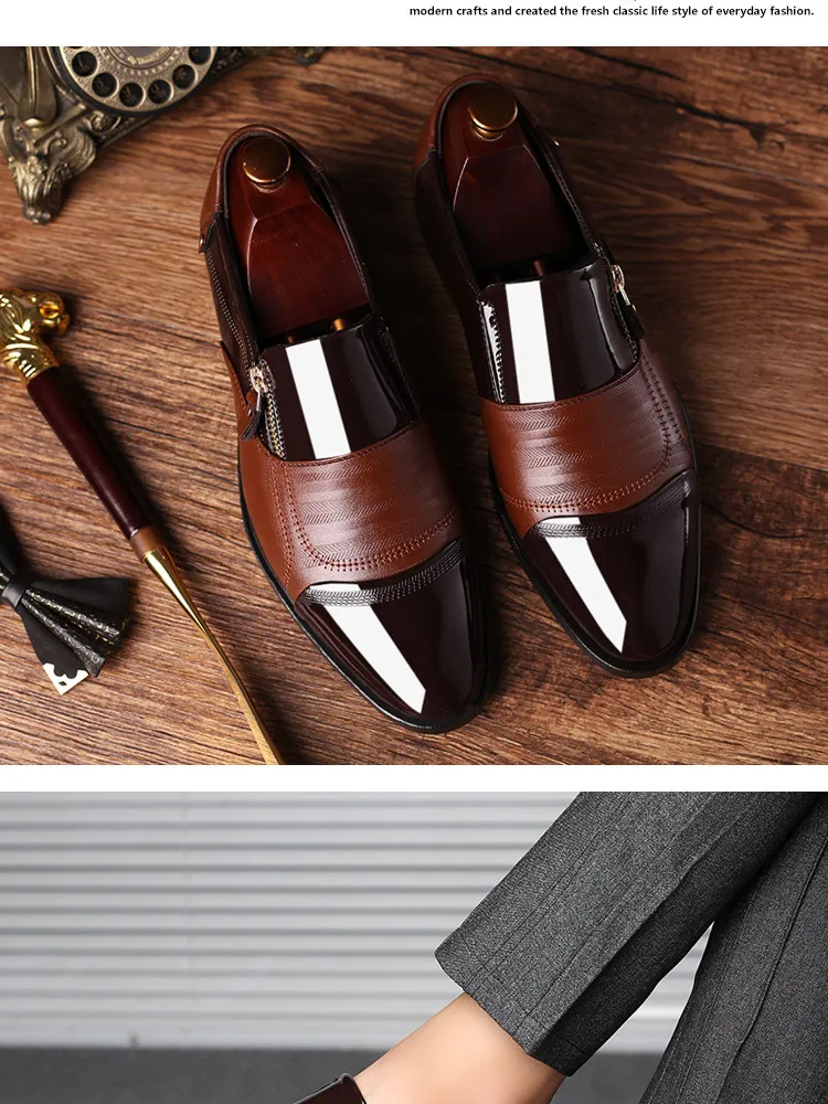 Мужская официальная обувь; Зимние Мужские модельные туфли; Брендовые мужские кожаные туфли; классические мужские деловые туфли из плюша; большие размеры 38-48