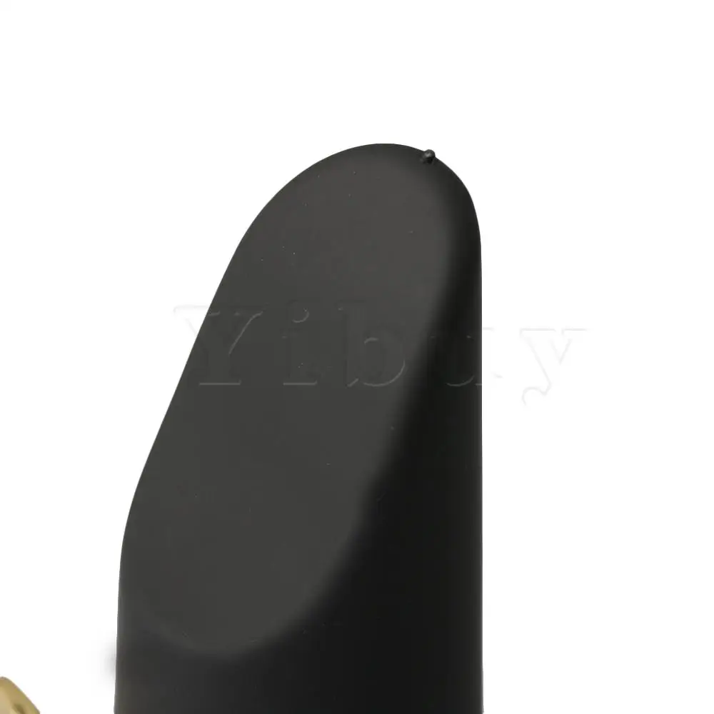 Yibuy 1x Золотая электронная плоская альт-Лигатура для саксофона с крышкой для сопрано-саксофона