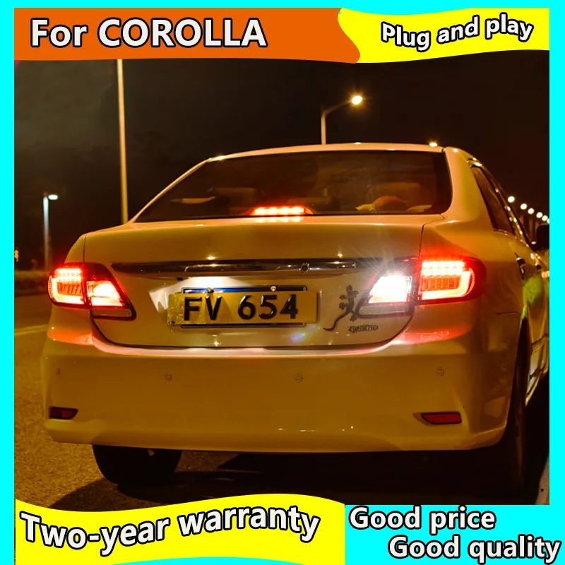 Автомобильный Стайлинг задний фонарь для Toyota corolla задний фонарь 2011-2013 светодиодные задние фары светодиодный DRL crolla задняя фара