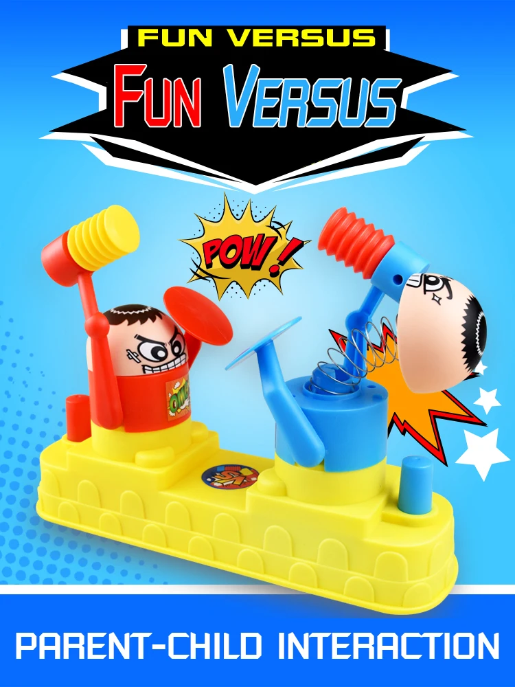 Hand Press Double Hammer Beat Parent-child Toy Interactive Battle Villain Educational Desk Toys For Chidlren Gift Gag Fun Versus