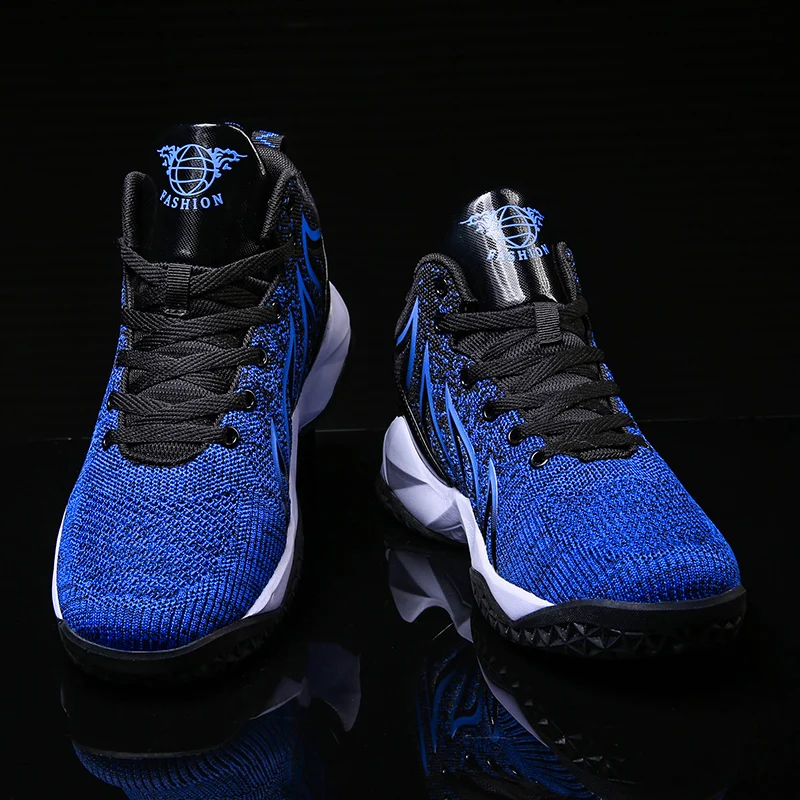 New Men high cut Basketball Shoes Comfortable anti skid Women Lace up