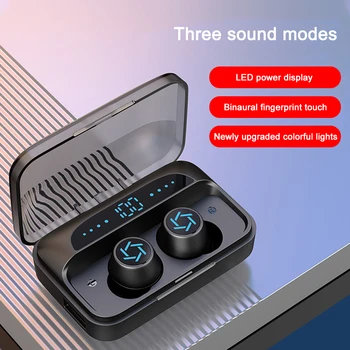 

New S15 TWS Wireless Bluetooth 5.0 Earphones 5.0 Waterproof Earbuds LED Display Headset Sports Headphones 3500mAh Charging Box