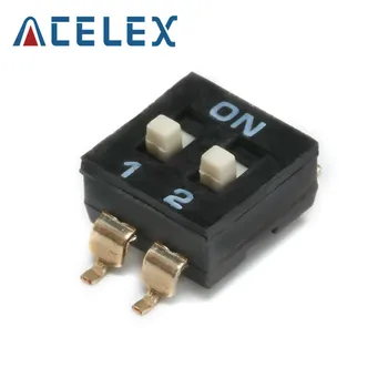 

10pcs Slide Type SMT SMD Dip Switch, 2.54mm Pitch 2 Row 4 Pin 2 Position 8 pin 4 Position 16 pin 8 Position dip switch