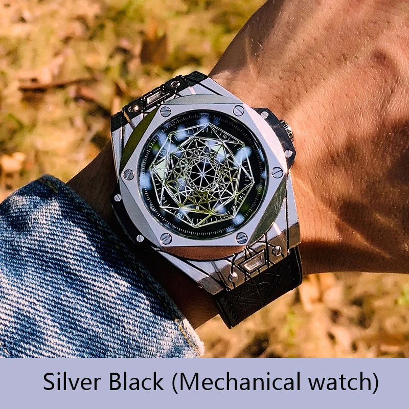 Men's Mechanical hollowed Automatic man watch luxury watches luminous waterproof brand  fashion casual MAN WATCH Reloj Hombre automatic watch