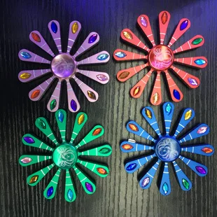 Fine Copper Series Bullets Six-Arm Jingang Adult Decompression Superhuman Toy Colorful Finger Fingertip EDC Spinner
