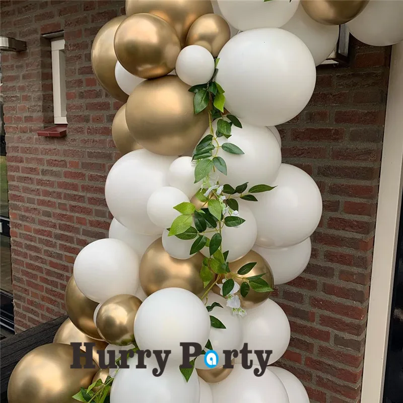 150Pcs Balloons Garland Arch Kit White Gold Balloon for Wedding  Birthday Baby Shower Engagement Party Decoration Supplies