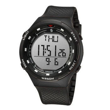 

Multifunctional Electronic Watch with Date & Week Mens LED Digital Wrist Watches 5ATM Waterproof Luminous Stopwatch for Man