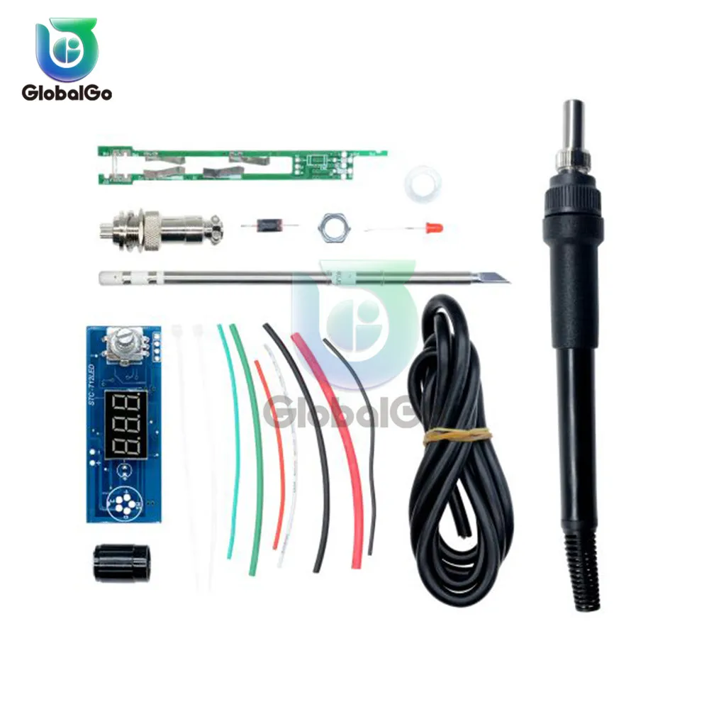 Electric Unit Digital Soldering Iron Station Temperature Controller Kits T12 Handle DIY kits With LED Vibration Switch