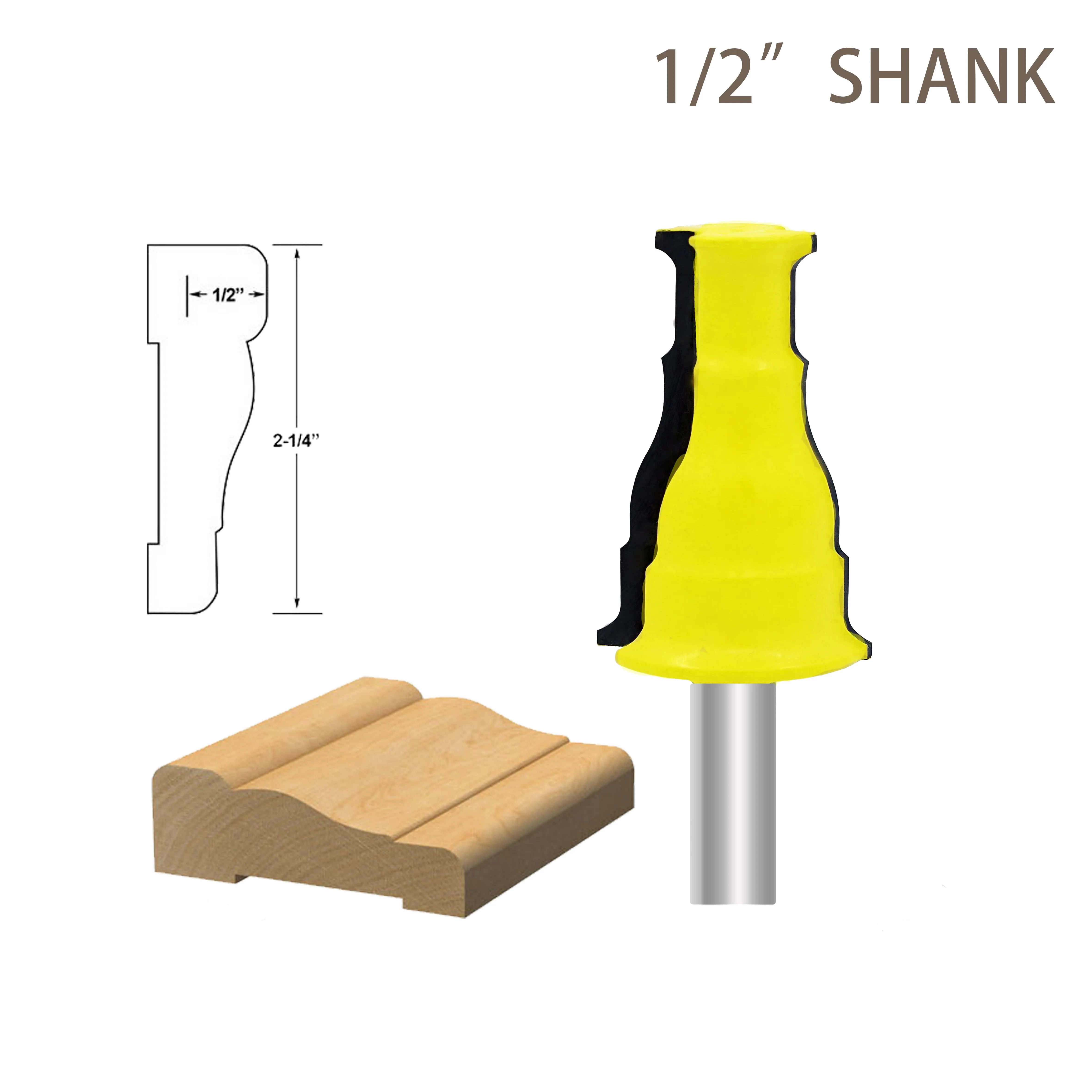 

1/2" SHANK milling cutter CNC woodworking router bit,herramientas para carpinteria,Door and window sleeve lines armrest knife
