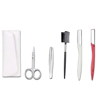 

5 Pcs/Set Accessories Eyebrows Clip Eyebrow Trimmer Scissors Eyebrow Shaping Knife Cosmetic Beautiful Makeup Tools