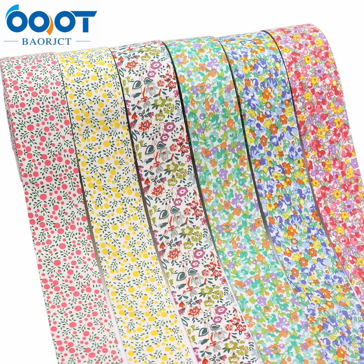 Double-Sided Flowers Cloth Ribbons 5Yards 38MM DIY Crafts Hairclip Apparel Accessories and Sewing Decorations ribbon decoration ribbon supplies sewing ribbon