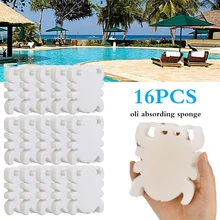 10/16 шт. белый плавающий спа губка детская одежда с героями мультфильма «Черепашки-ниндзя для впитывания жира гидромассажная Ванна шумовка накипь амортизатор очистители для плавательного Бассеина