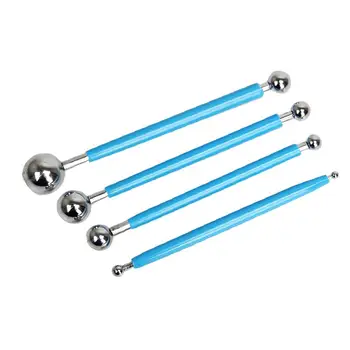 

4pcs Fondant Cake Decorating Clay Flower Sugarcraft Ball Model DIY Tool