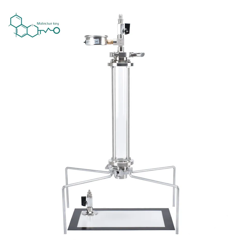 

90g BHO closed glass column pressurized extractor kit