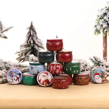 

Christmas Tin Smokeless Fragrance Aromatherapy Candle Natural Soy Wax Home Decor