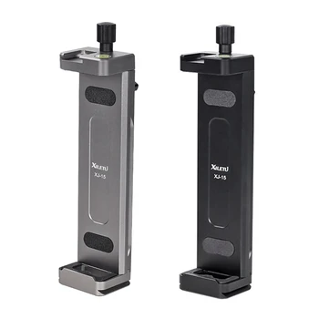 

XILETU 2 Pcs Universal Aluminum Alloy Tablet Phone Stand Holder Clip Tripod Aluminum Adjustable Bracket (Gray & Black)