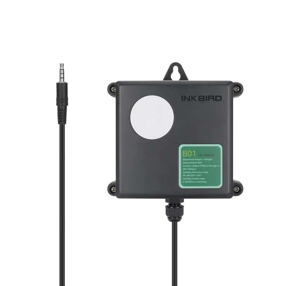 Sensor de CO2 NDIR Sensible Monitor Programable para Sistemas de Ventilaci/ón Inkbird ICC-500T Controlador Digital de CO2 ICC-500T+B01 Dispositivos de Control de Edificios y HVACE