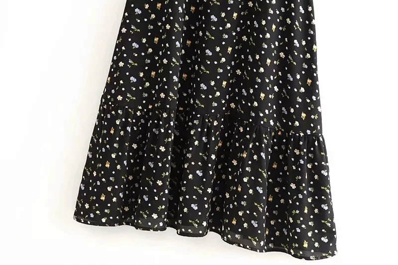 Летнее платье, женские вечерние платья kawaii cami midi, сексуальное платье с открытой спиной, винтажное элегантное платье с цветочным рисунком, корейские платья черного цвета