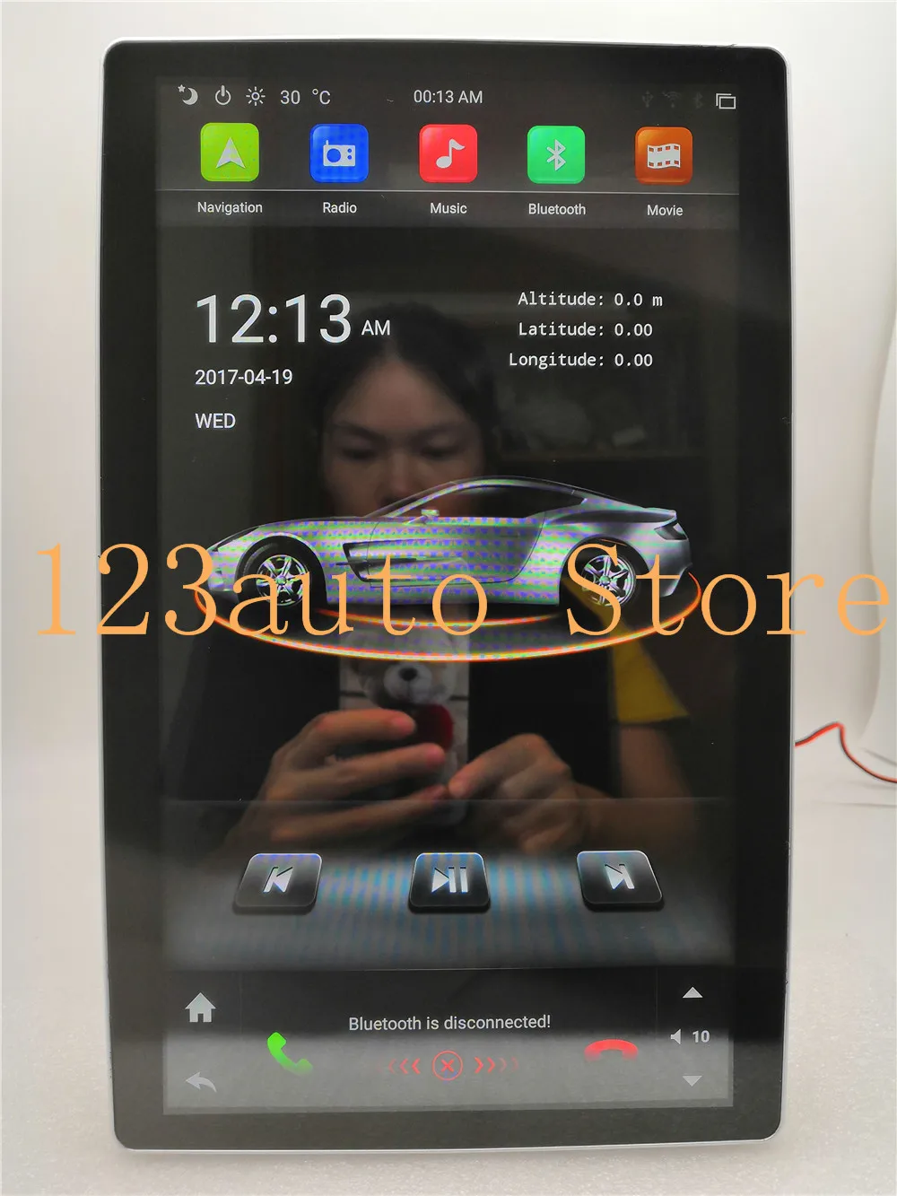 12,8 дюймов вертикальный Tesla стиль Android 8,1 авто без DVD gps навигация плеер радио аудио Универсальный 2 din ips CARPLAY ROTABLE