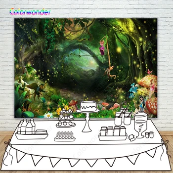 

Fairy tale forest Photography Backdrops Birthday Party Photo Background for Photo Shoot Studio