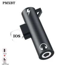 Адаптер 2 в 1 с разъемом Lightning/3,5 мм для наушников, воспроизведения музыки и зарядного устройства для Apple iPhone X 7 8 Plus, Разветвитель Кабеля Aux