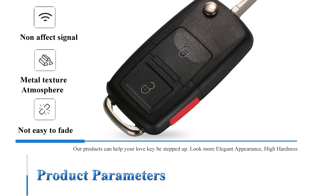Keyforkess Chiave A Distanza FOB 2 Bottoni 433MHZ ID48 1J0 959 753N/753AG/753CT 7M3959753 per Volkswagen VW passat Golf MK4 Bora Polo - H1325b40023a649b78c9601821097b7e8z