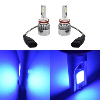 

2x NEW Ice Blue COB H8 H9 H11 H16 8000K LED Headlight Bulbs Kit High Low Beam
