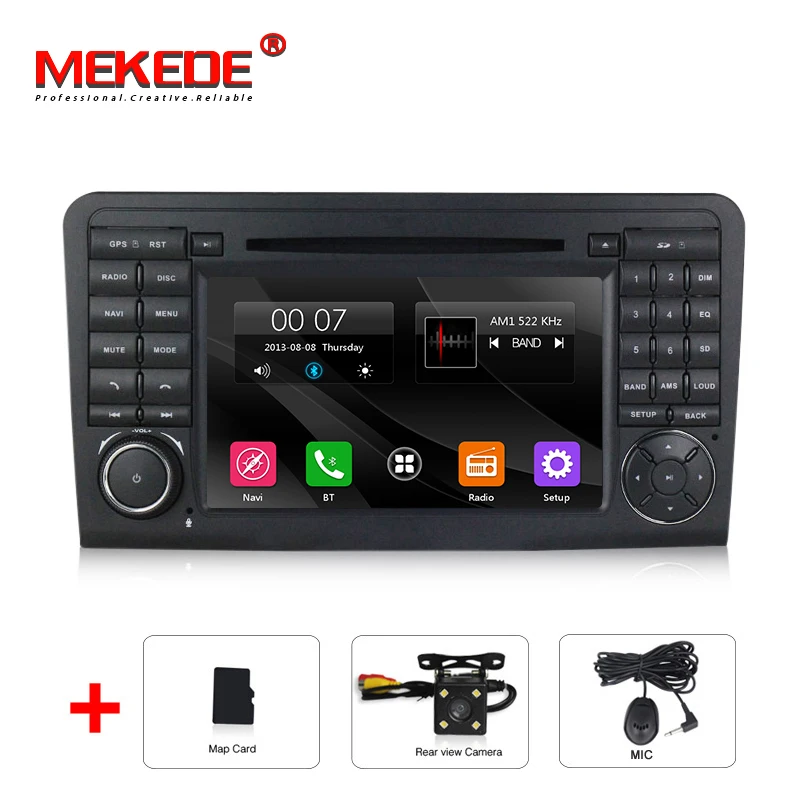car DVD camera MEKEDE HD емкостный экран два Din 7 дюймов Автомобильный dvd-плеер для BENZ ML серии стереоплеер gps Bluetooth 1080P навигация - Цвет: car DVD camera