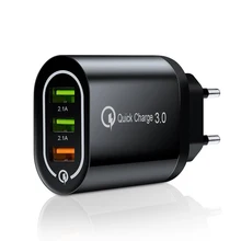 Для iPhone 11 Быстрая зарядка 18 Вт быстрое зарядное устройство 3USB-QC3.0 Быстрая зарядка 3,0 мобильный телефон зарядное устройство для xiaomi 9 huawei samsung