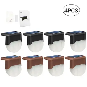 

4pcs Solar Powered Ground Light Waterproof Garden Pathway Deck Lights Solar Lamp For Home Yard Driveway Lawn Road Fences Pathway