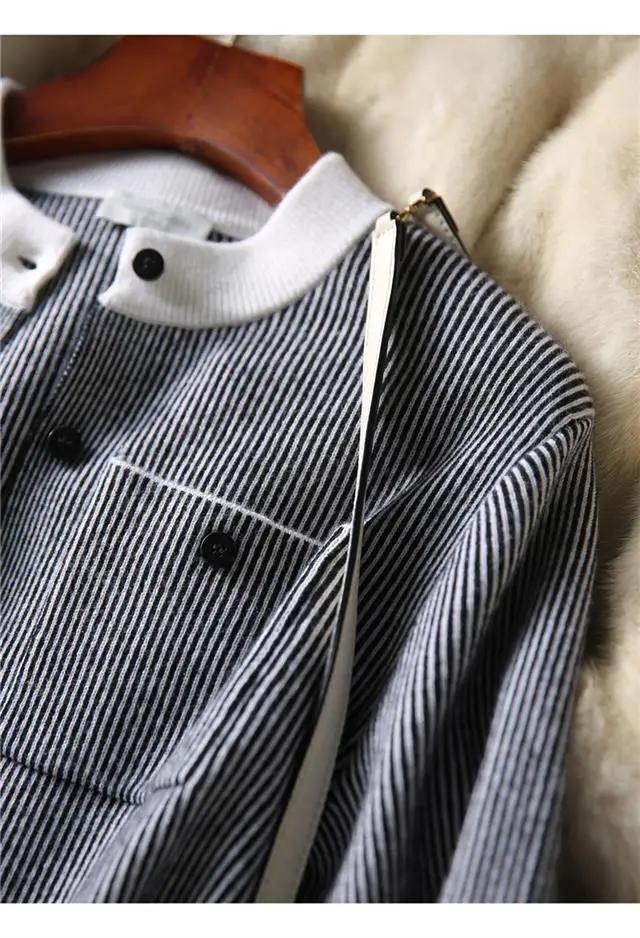 2021 Autumn Winter Vintage Cardigan Woman Sweater Long Sleeve O Neck Pockets Single Breasted Sweaters Women Tops Sueter Mujer