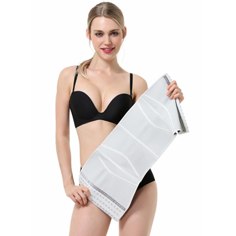 

New Hole Design Adjustable Waist Slimming trimmer Belt 3 Hooks Compression Women Tummy Control Latex Waist Trainer Shaper Corset