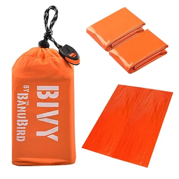 

2pcs Outdoor Emergency Blanket Emergency Outdoor Sleeping Bag Warm Waterproof Waterproof Emergency Blanket Camping Equipment H