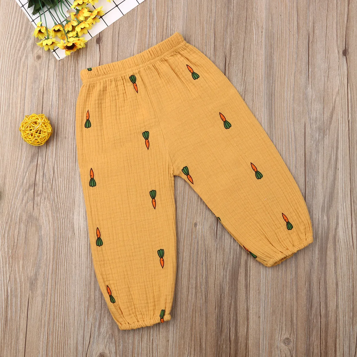 Штаны для новорожденных девочек от 6 месяцев до 3 лет осенне-весенние штаны в горошек с морковным принтом для маленьких девочек повседневные брюки
