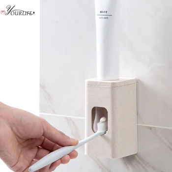 

OYOURLIFE Wall-mounted Bathroom Toothpaste Dispenser Automatic Toothpaste Squeezer Toothpaste Holder Bathroom Accessories