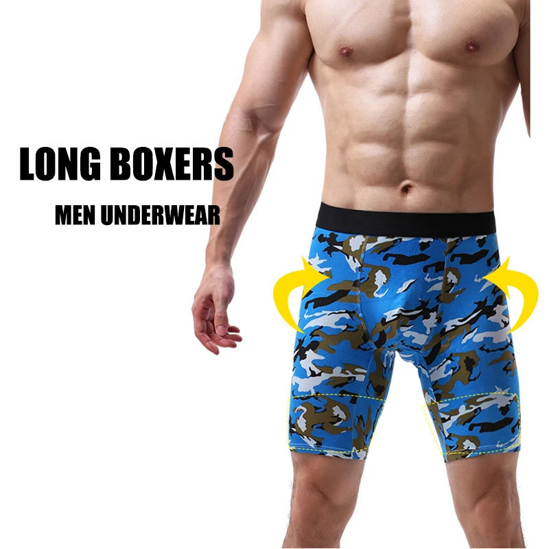 Хлопковые боксеры длинные Ethika размера плюс нижнее белье мужское Calecon Homme