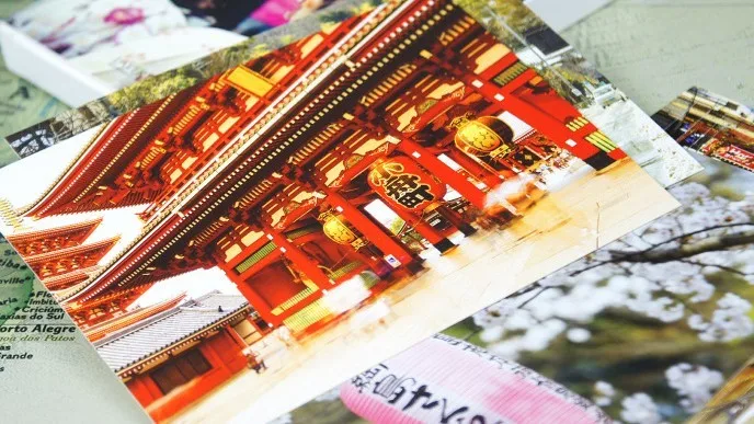 Открытка s иллюстрация память о путешествии, вызванном моим неожиданным решением в Японию в Токийском стиле путешествия открытка 30 карт