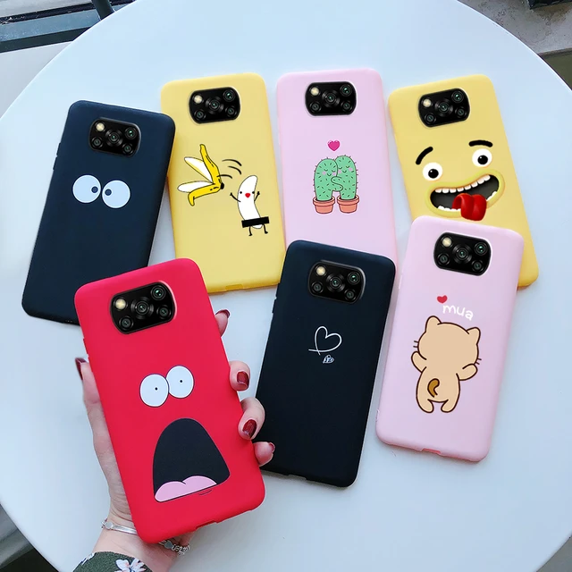 For Xiaomi Poco X3 Pro Case Silicone Soft Lovely Cartoon Phone Cover for Poco  X3 NFC Case TPU Black Funda Poco X 3 PocoX3 Pro