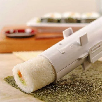 

Hot Sale Sushi Maker DIY Sushi Mold Japanese Roll Rice Mold Kitchen Tools Bazooka Vegetable Meat Rolling Sushi Making Machine