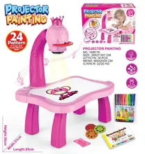 

Drawing Toys Children Led Projector Art Drawing Table Toys Kids Painting Board Desk Arts Crafts Educational Learning Paint Tools