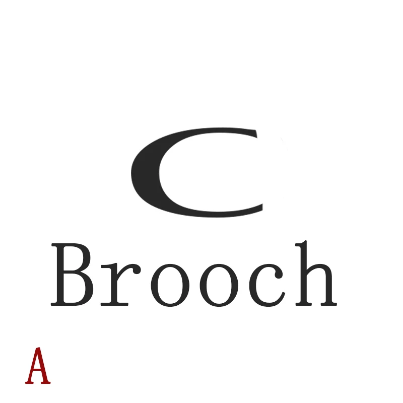 С буквенным принтом брошь для женщин роскошное и элегантное ожерелье C на шпильке