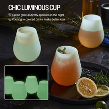 Светящаяся силиконовая чашка для вина BPA-Free небьющаяся посуда для напитков художественная чашка для воды